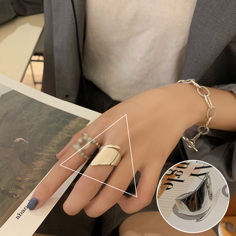 Female Retro Fashion High-key Dignified Opening Ring