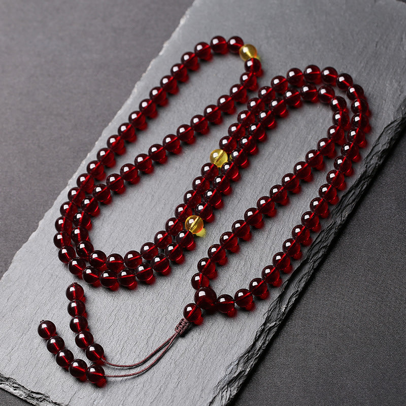 Women's & Men's Blood Amber Beads Beeswax Water Purification Bracelet