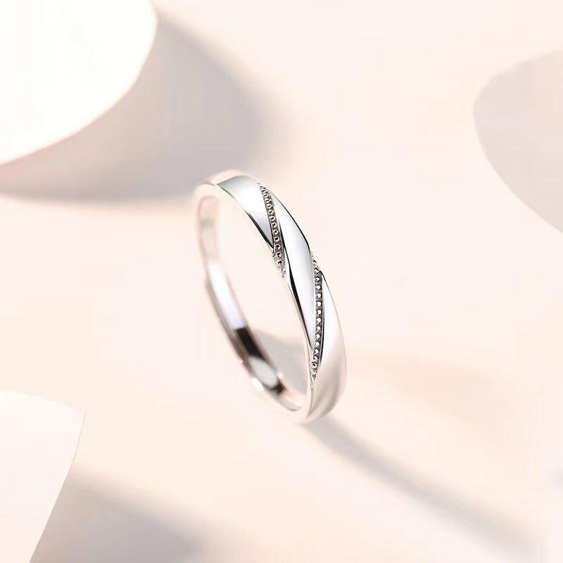 Men's Combination Stacked Single Trendy Open-end Personality Rings