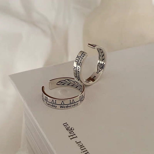 Women's & Men's Cool Style Retro Roman Numeral Design Rings
