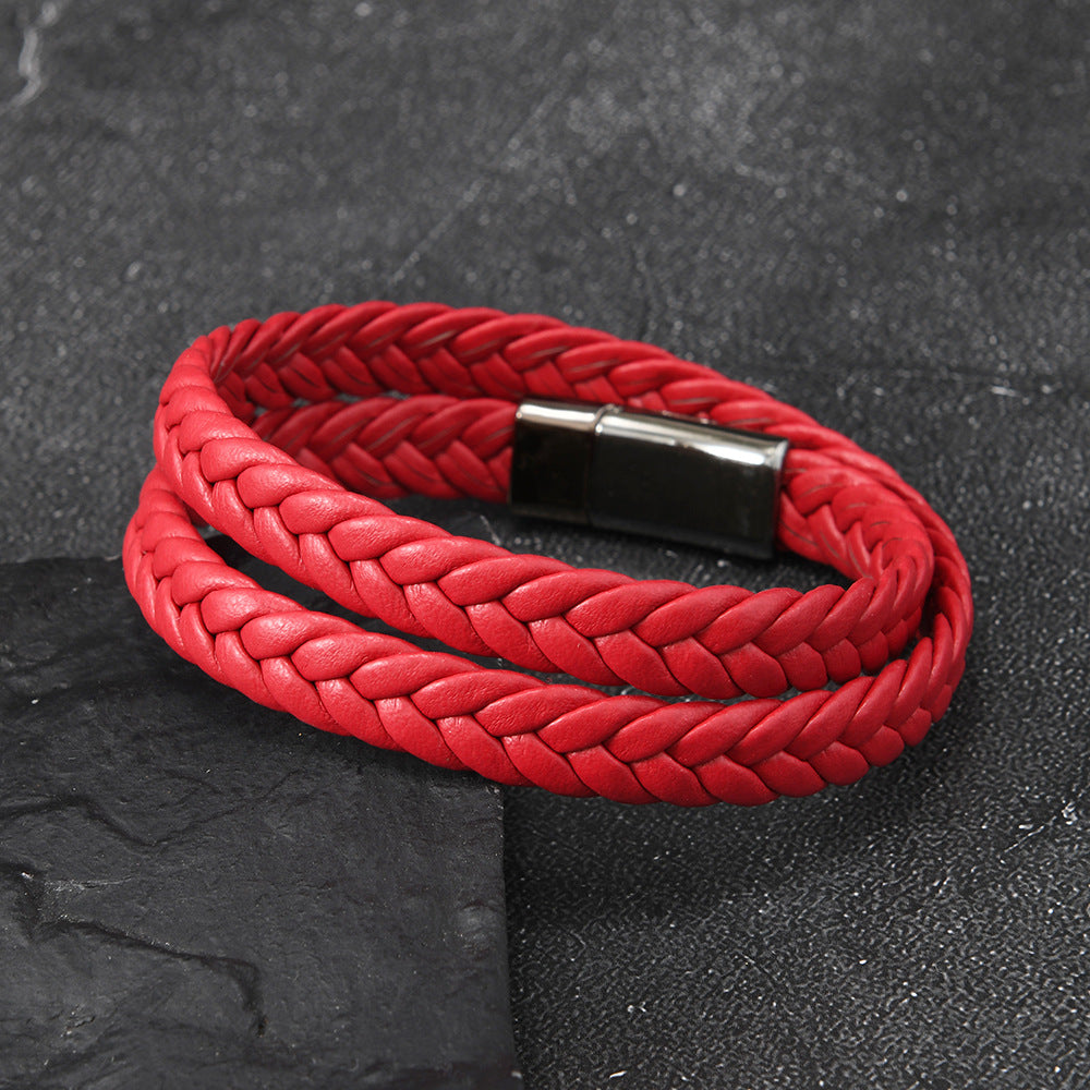 Women's & Men's Simple Fashion Couple Electroplated Steel Magnetic Bracelet
