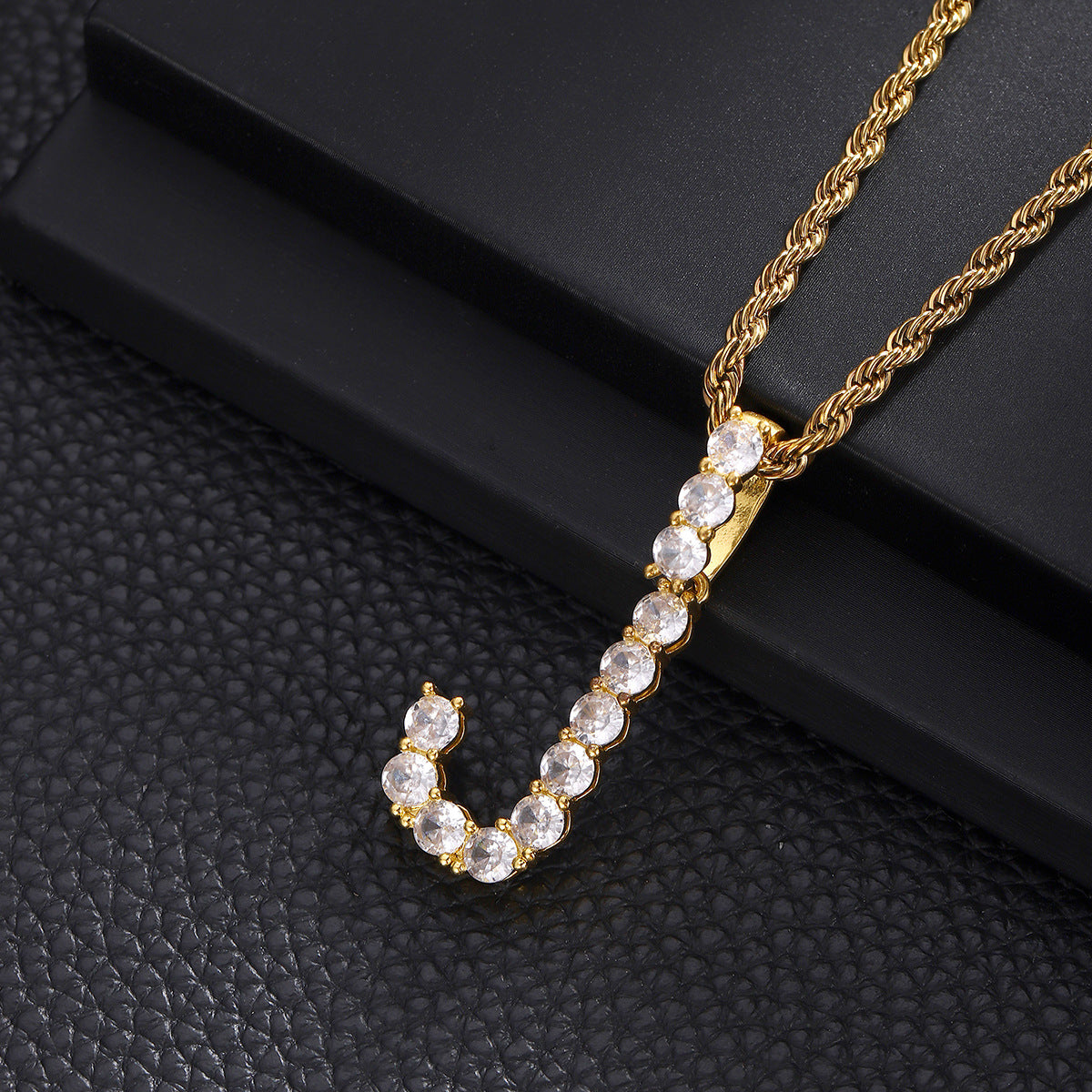 Women's & Men's English Letters Copper Inlaid With Zircon Pendants