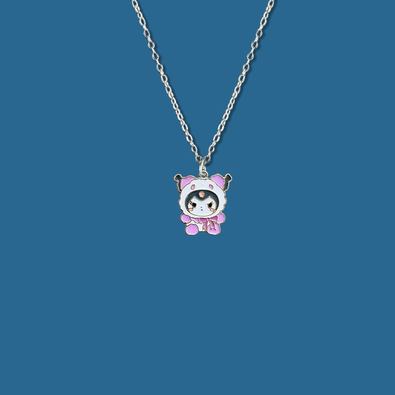 Summer Girlfriends Messenger Sisters Pair Clow Necklaces