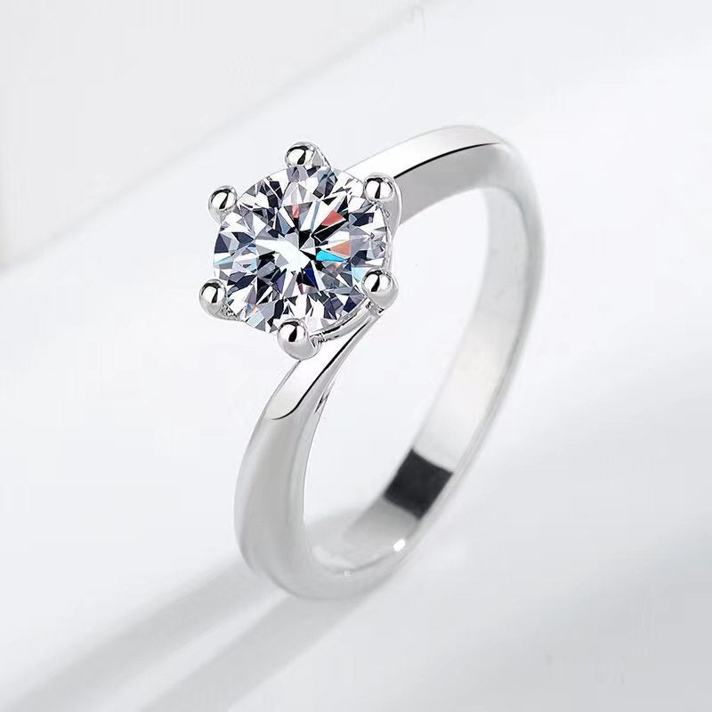 Women's & Men's Moissanite Zircon Engagement For Couple Classic Rings