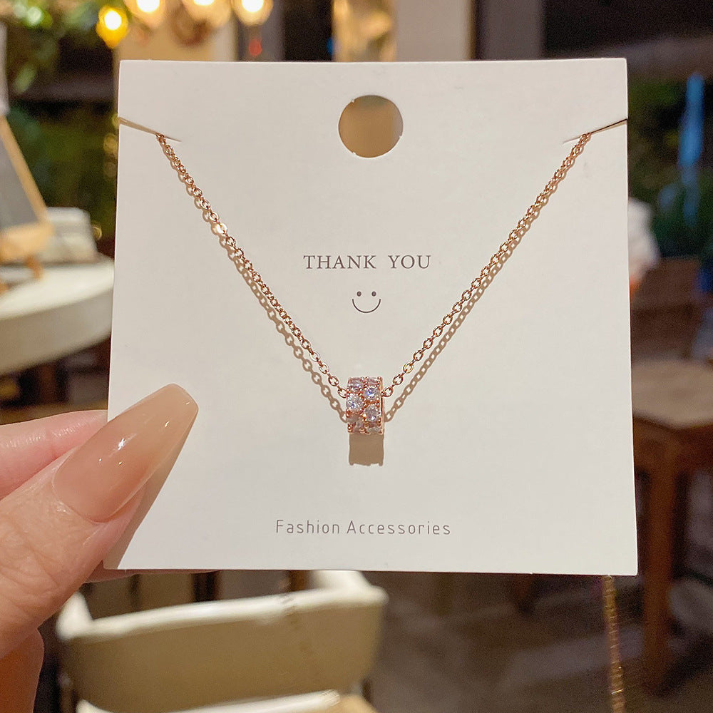Female Summer Temperament Wild Titanium Steel Clavicle Necklaces