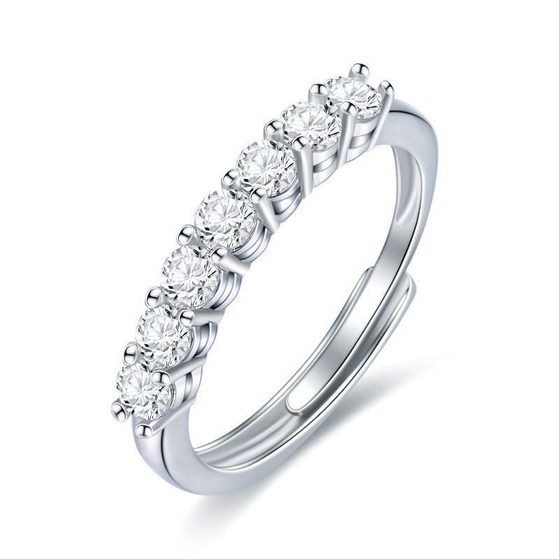Stackable Moissanite Male Female Couple Pair Loose Mouth One Of Rings