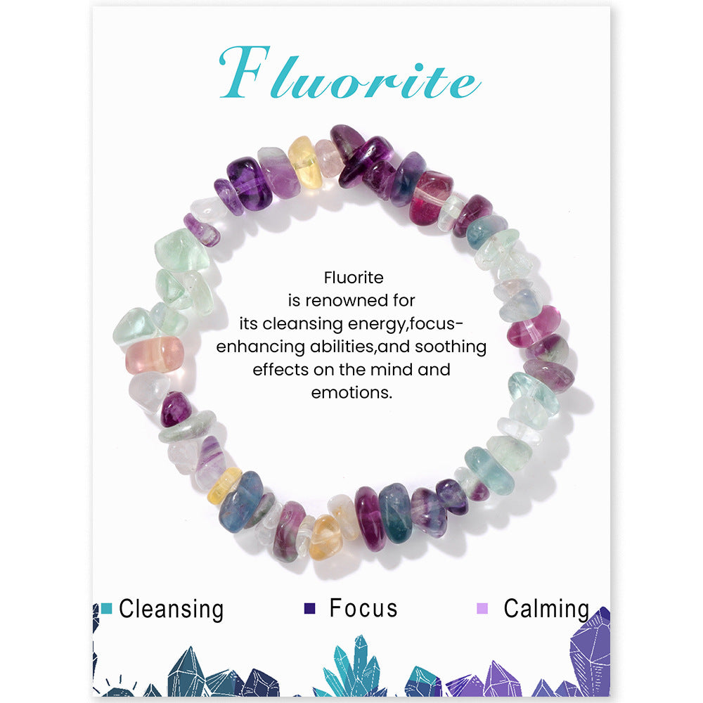 Women's Natural Stone Chain Simple Cute Color Bracelets