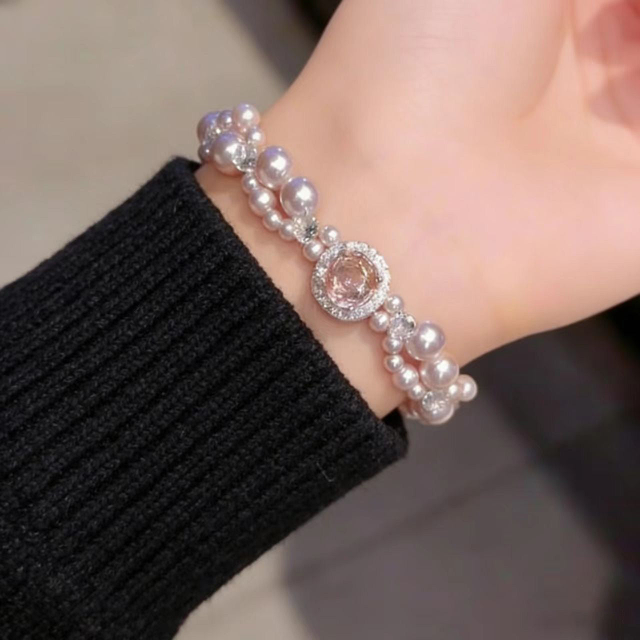 Women's Manta Rose Cut Pearl Zircon Light Luxury Bracelet