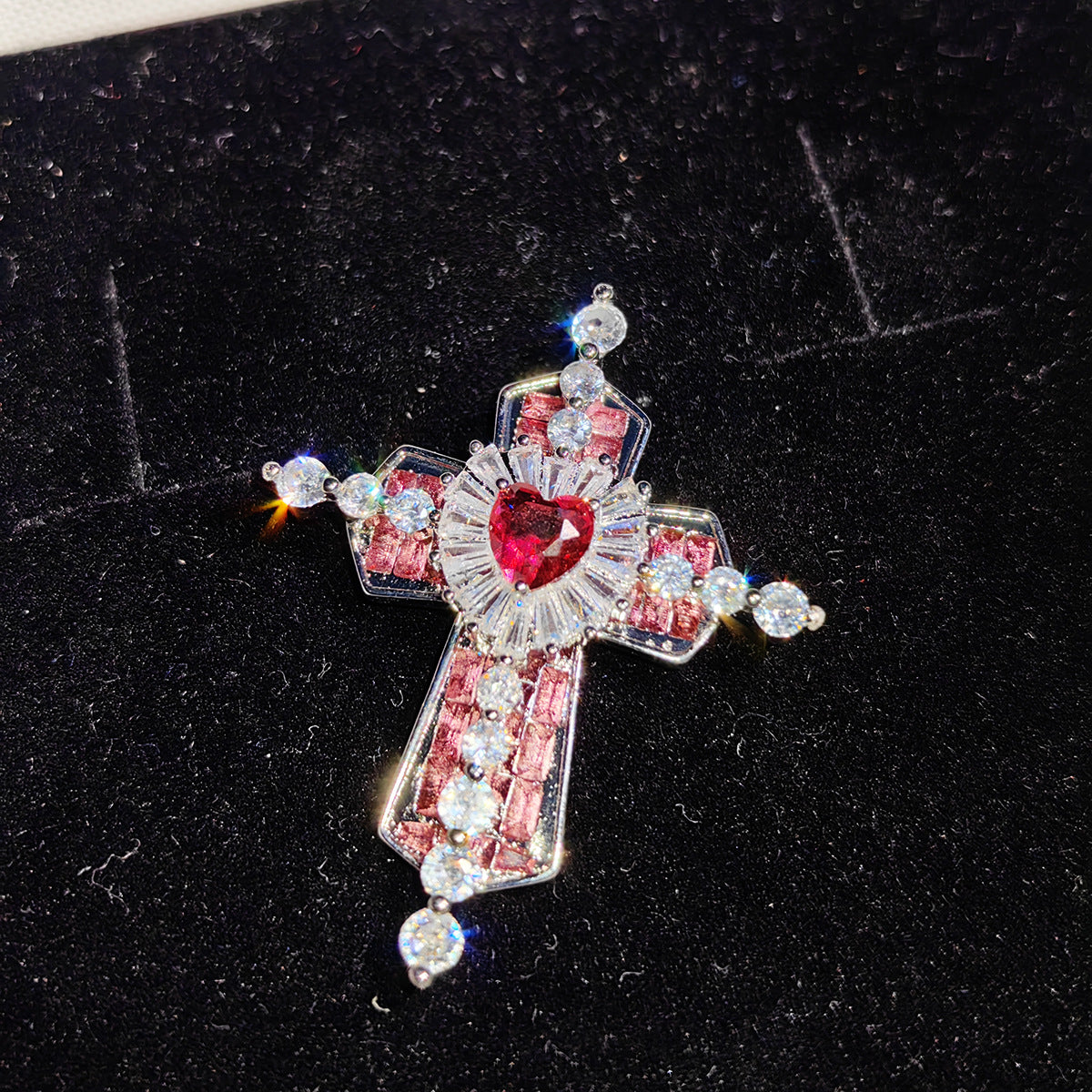 Love Gem Cross Light Luxury Micro Pendants