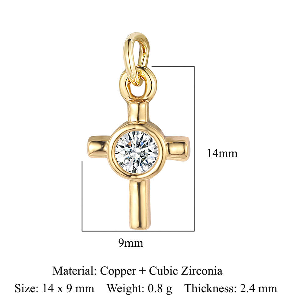 Elephant Eyes Copper Zircon Ornament Accessories Star Moon Pendants