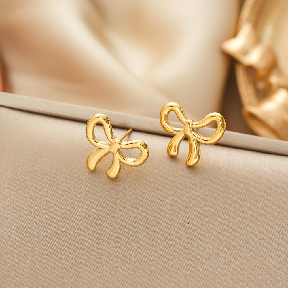 Trendy Titanium Steel Clover Ear Clip Earrings