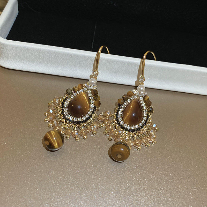 Zircon Butterfly Water Drop Ear Female Rings