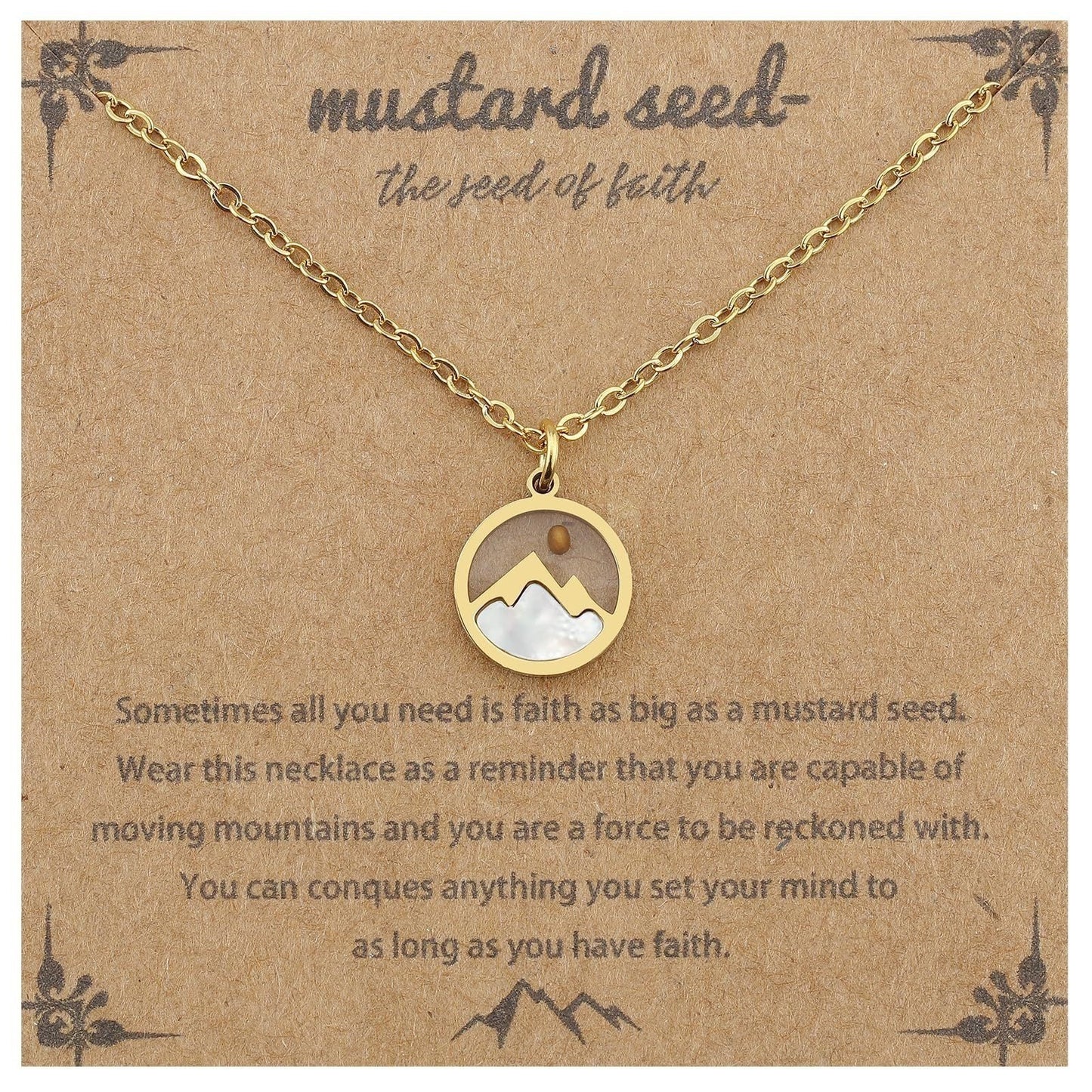 Women's & Men's Fashion Cabbage Seed Oval Stainless Steel Necklace