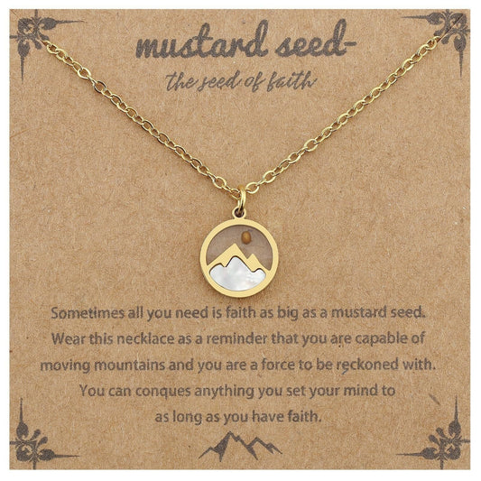 Women's & Men's Fashion Cabbage Seed Oval Stainless Steel Necklace