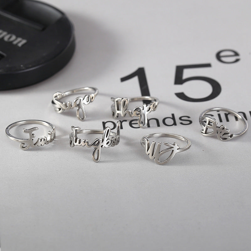 Cool Peripheral Titanium Steel Small Group Rings