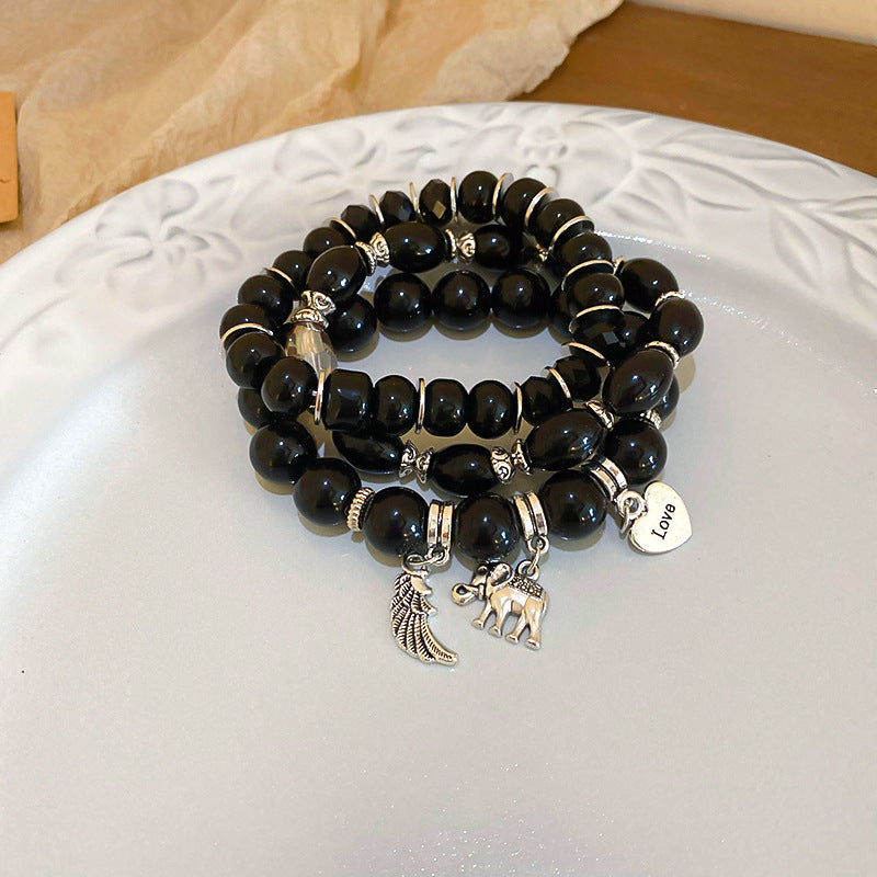 Women's Bohemian Style Ebony Beaded Vintage Ethnic Bracelets