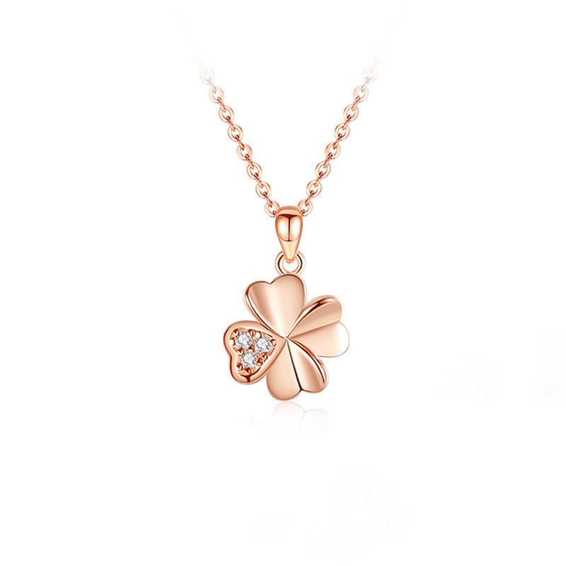 Clover Female Summer Clavicle Sterling Sier Color Gold Pendants