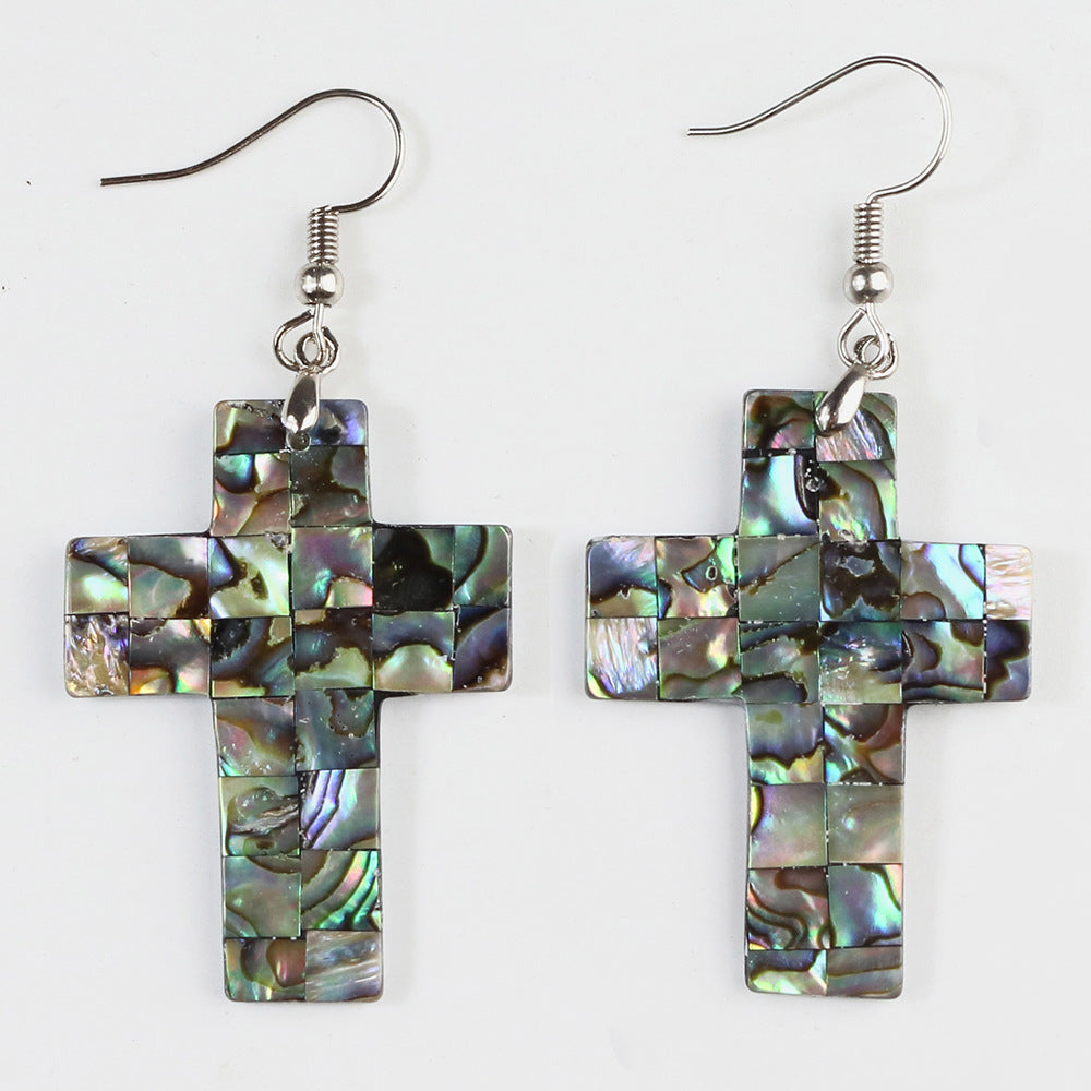 Natural Abalone Shell Ear Hook Eardrop Earrings