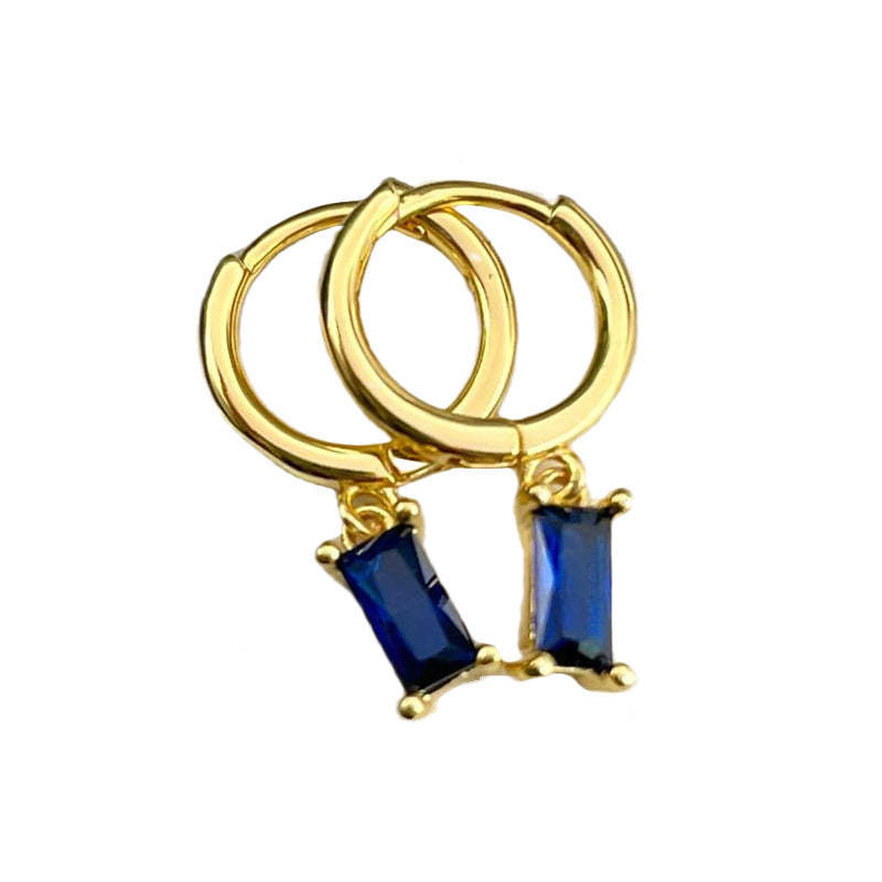 Men's Square Geometric Simple Diamond Trendy Popular Ear Buckle