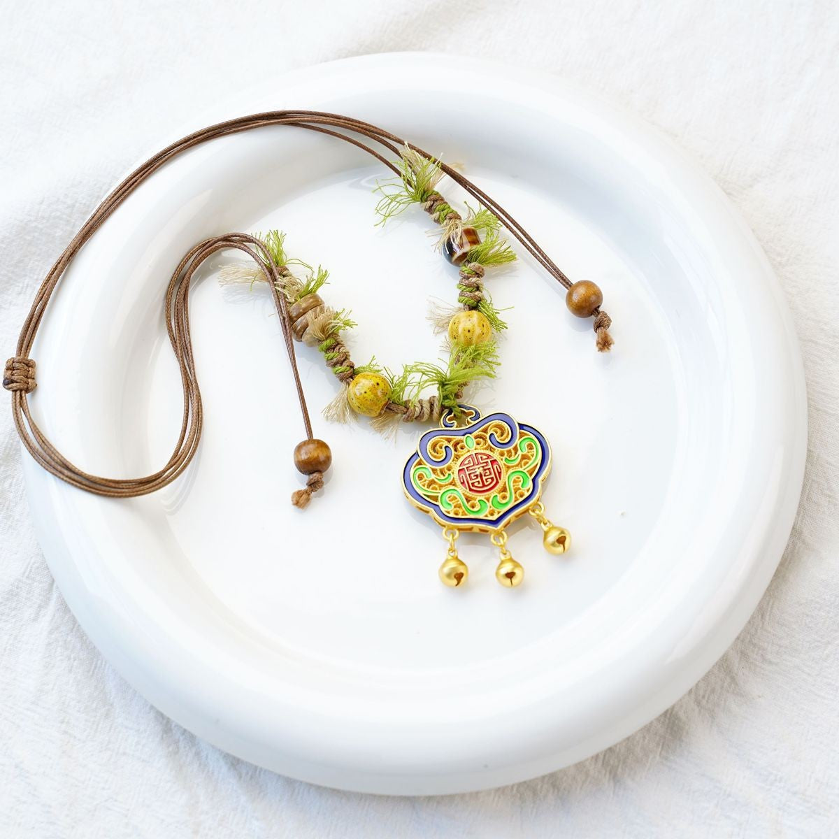 Style Personalized Trendy Ceramic Geometric Colorful Fish Long High-grade Necklace