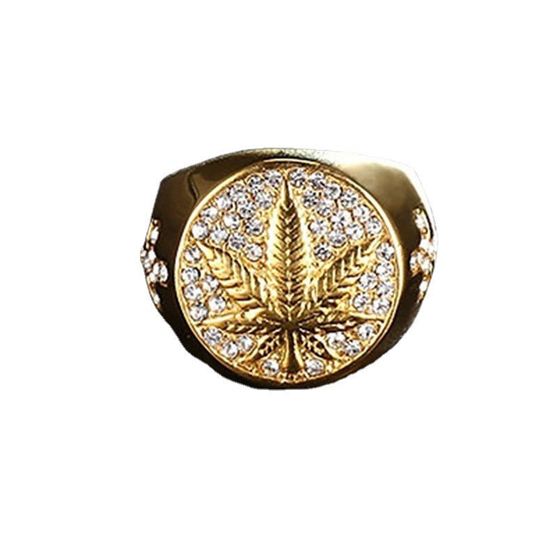 Chang Sells Golden Maple Leaf Cross Rings