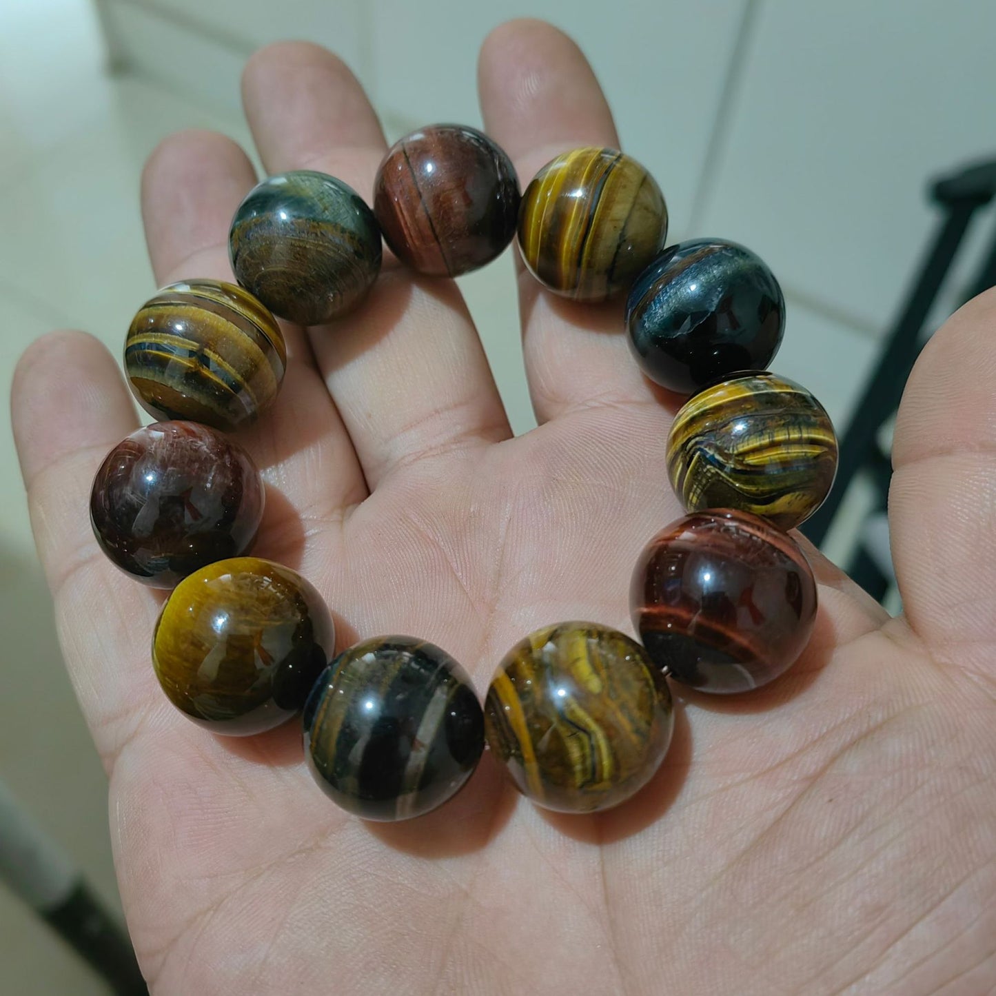 Women's & Men's Tiger Wood Alexandrite Crystal Beads Gifts For Bracelets