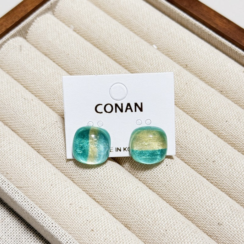 Women's Retro Blooming Acrylic Curved For Simple Stud Earrings