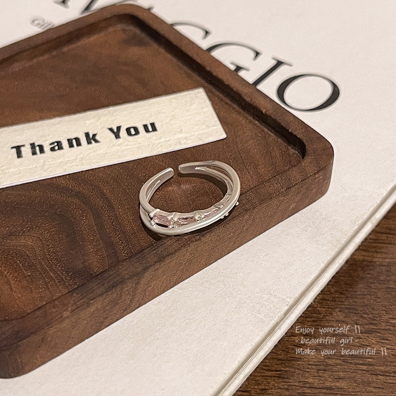 Pink Heart Shape With Diamond Female Rings