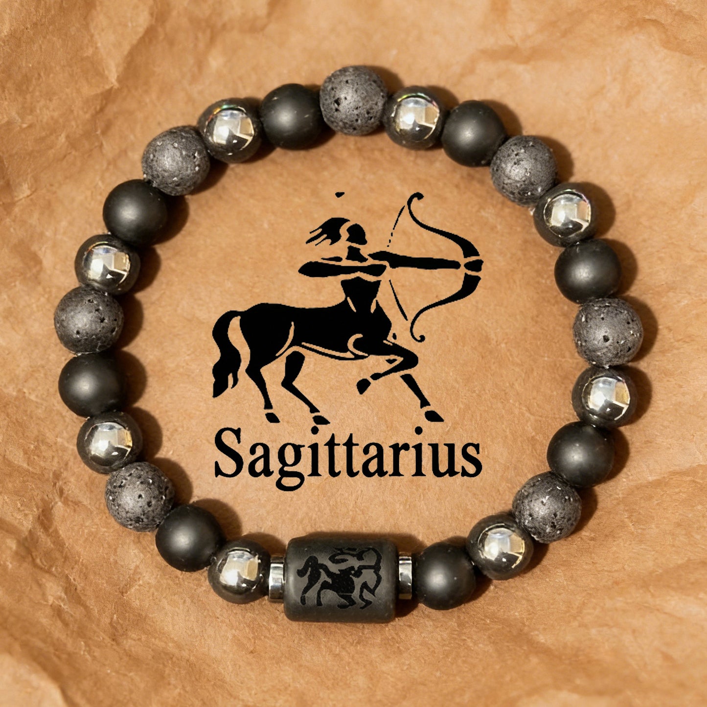 Planets Twee Constellations Natural Stone Blue Black Bracelet