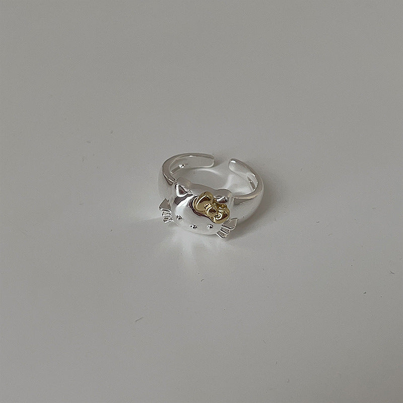 Women's Cat Metal Open For Niche Design Rings