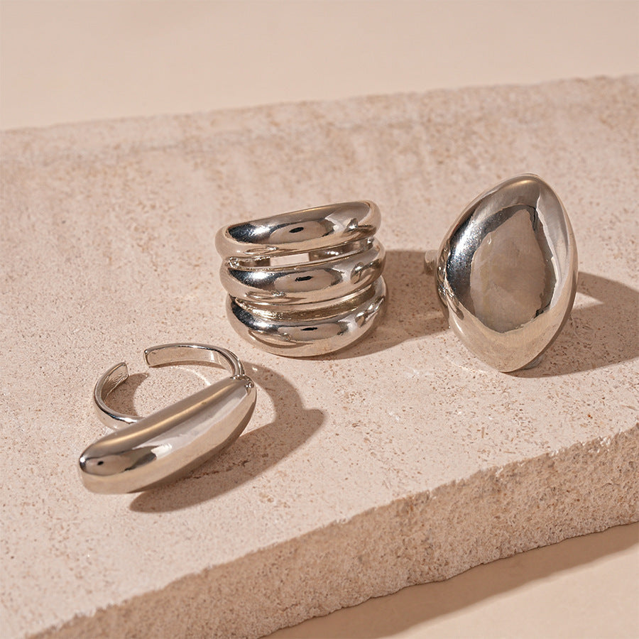 Rose Flower Love Pearl Light Luxury High Sense Ring