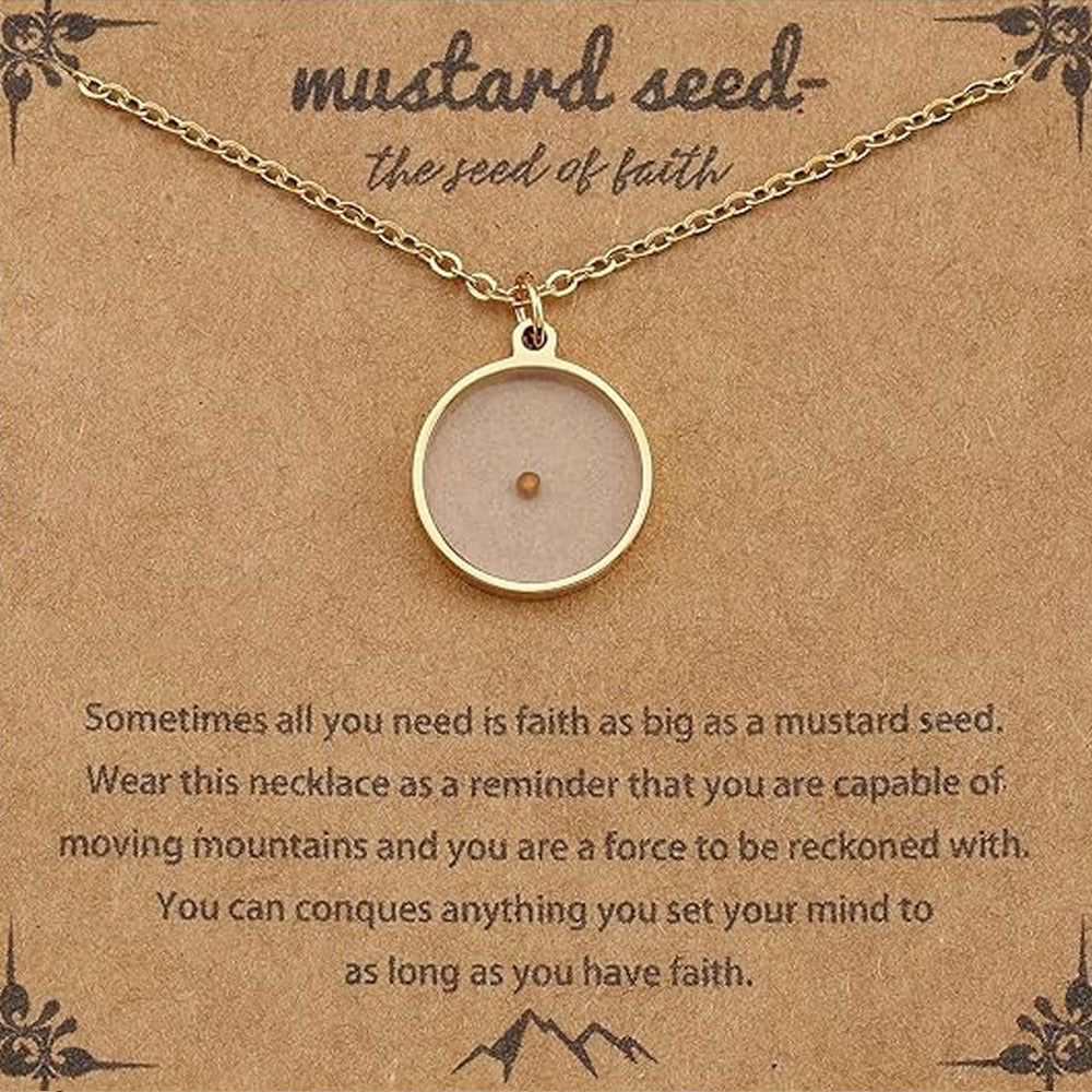 Women's & Men's Cabbage Seed Oval Stainless Steel Couple Necklaces