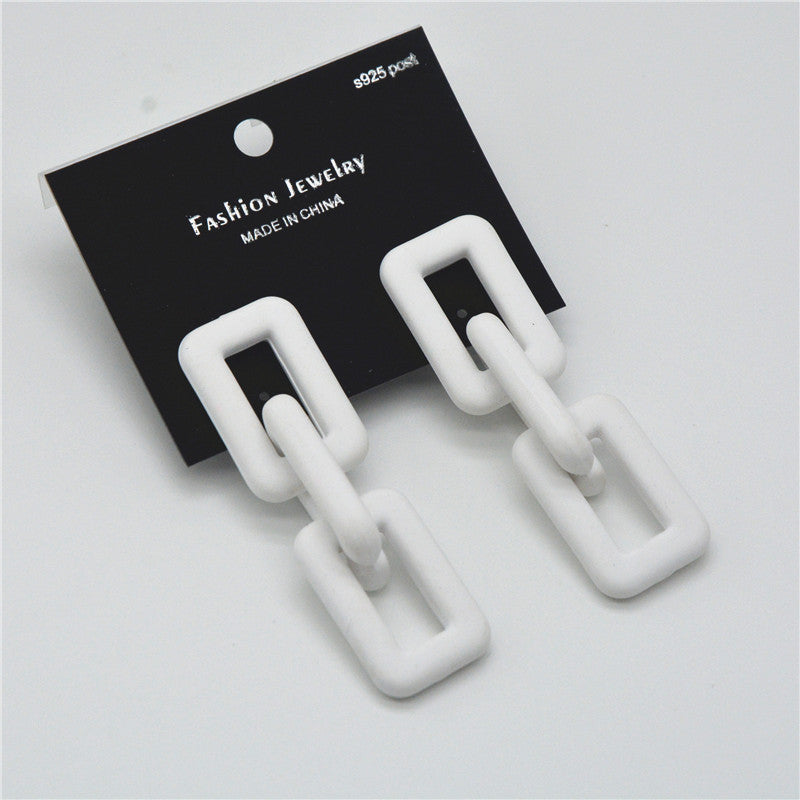 Women's Needle Color Chain For Simple Long Earrings