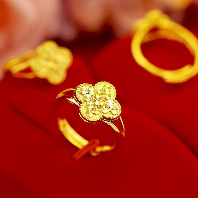 Women's & Men's Style Simple Flower Starry Meteor Shower Wide Rings