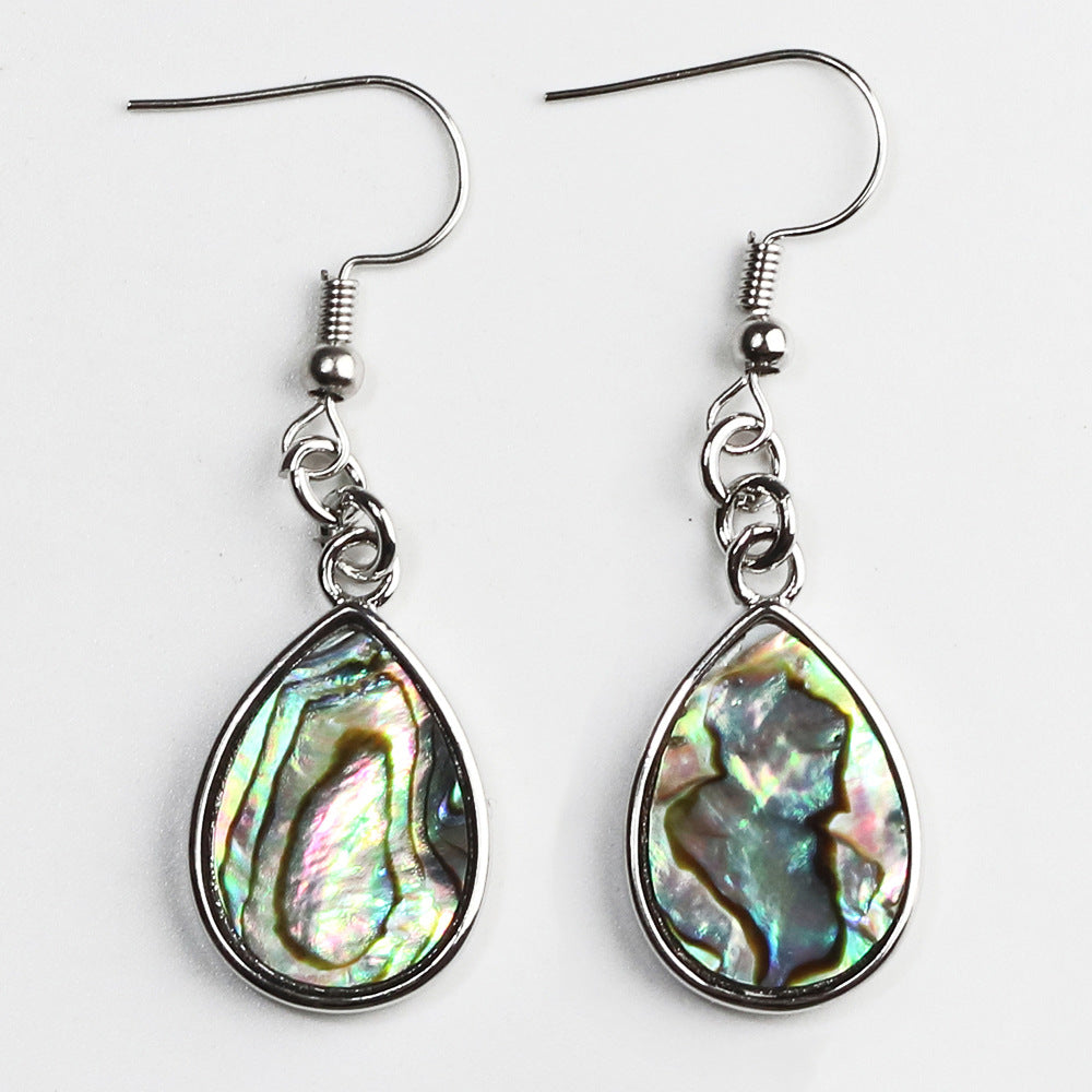 Natural Abalone Shell Ear Hook Eardrop Earrings