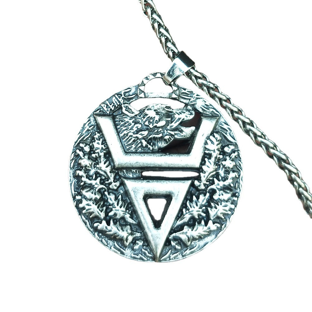 Men's Symbol Zinc Alloy Slavic Bear Amulet Necklaces