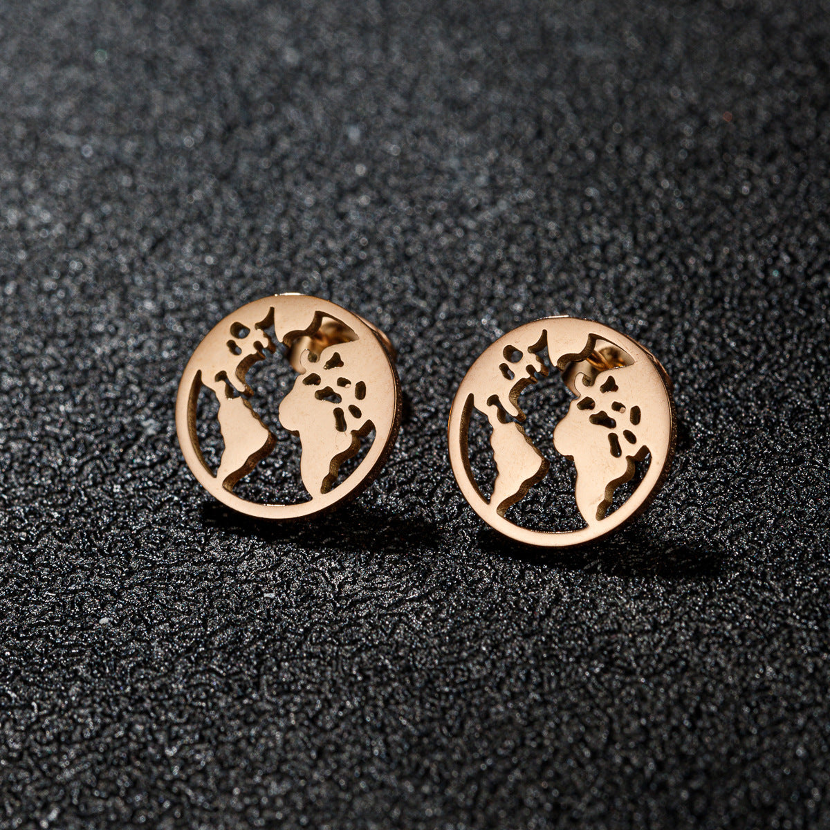 Women's Fashion Stainless Steel Personality Simple Style Bowknot Stud Earrings