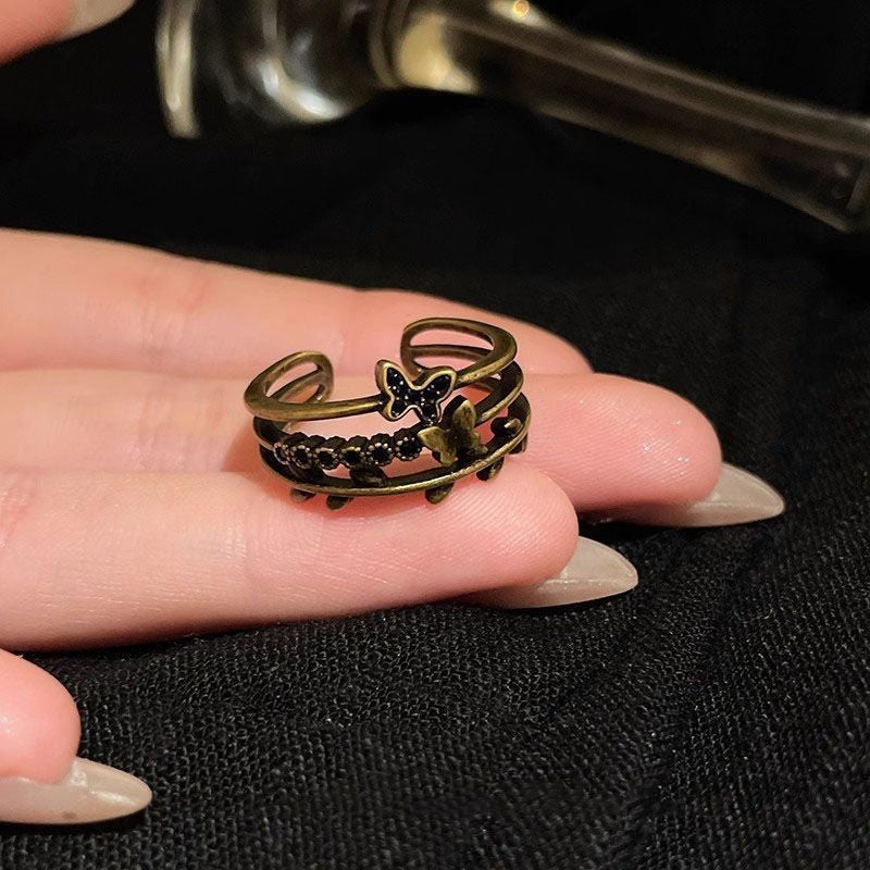 Female Niche Design Combination Sweet Cool Simple Ring