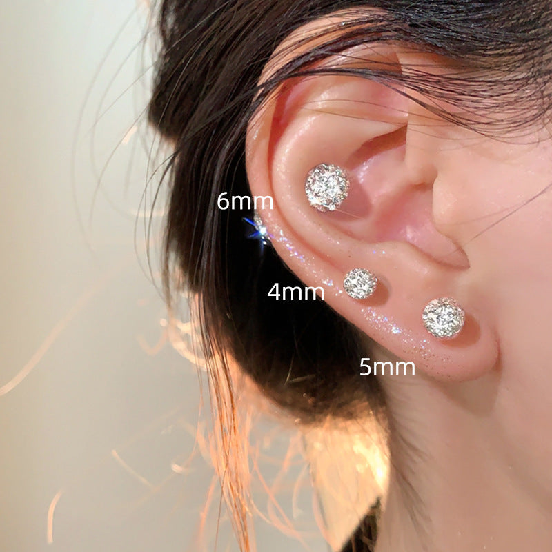 High-grade Niche Everyday Joker Super Flash Stud Earrings