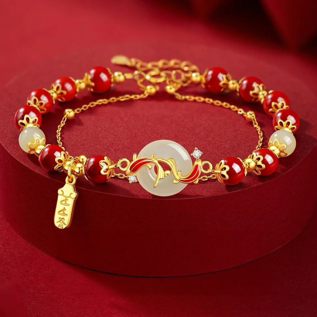 Koi Good Luck Safety Buckle Female Bracelet