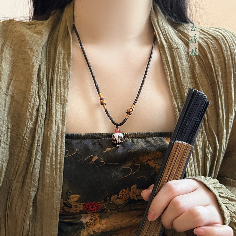 Women's Long Feather Retro Ethnic Personality Sweater Necklaces