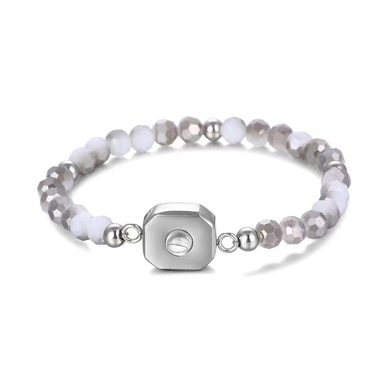 Simple Handmade Beaded Projection Language Hd Color Bracelet