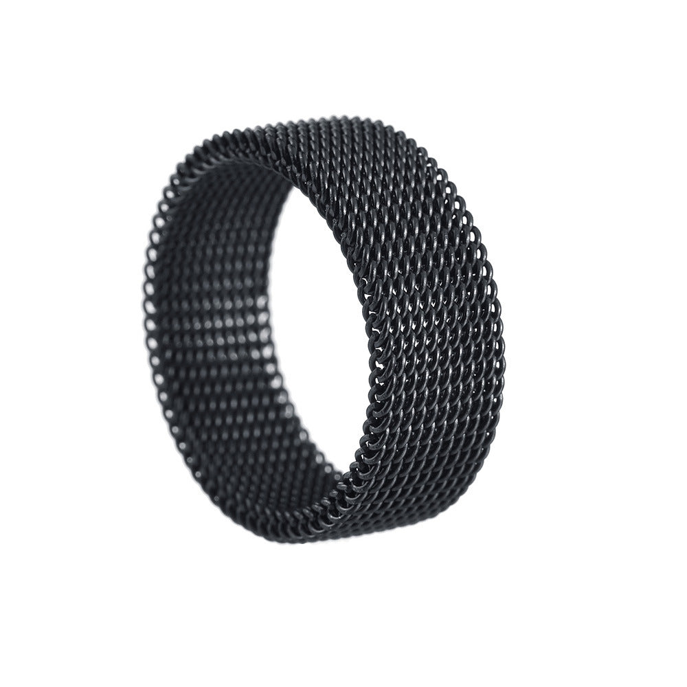 Ornament Standard Code Titanium Steel Woven Rings