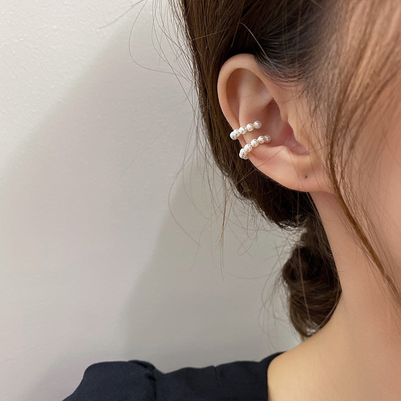Women's Pearl Type Ear Clip Simple Elegant Summer Cold Earrings