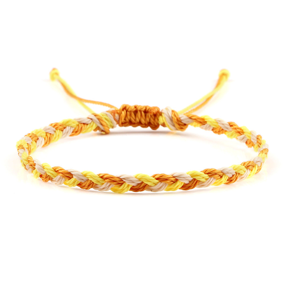 Creative Twist Weave Taiwanese Wax Handmade Hand Unisex Twin Bracelet