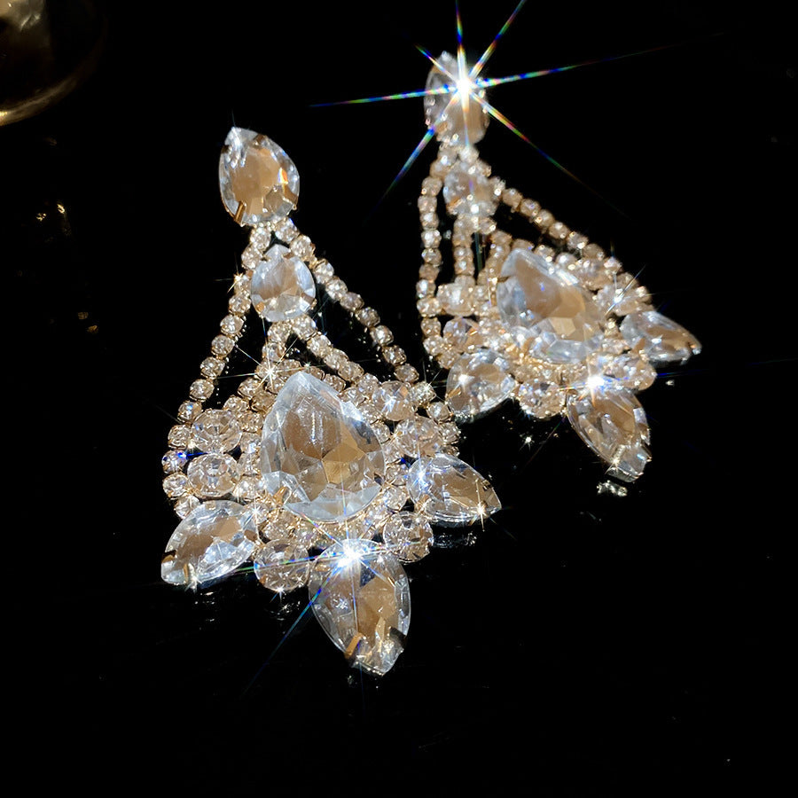 Women's Sier Diamond Tassel Light Luxury High-grade Simple Rings
