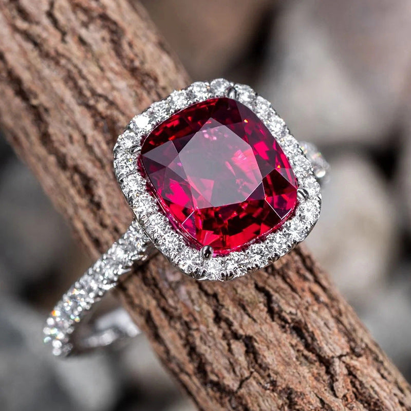 Fat Imitation Gem Noble Female High-grade Light Luxury Expensive Rings