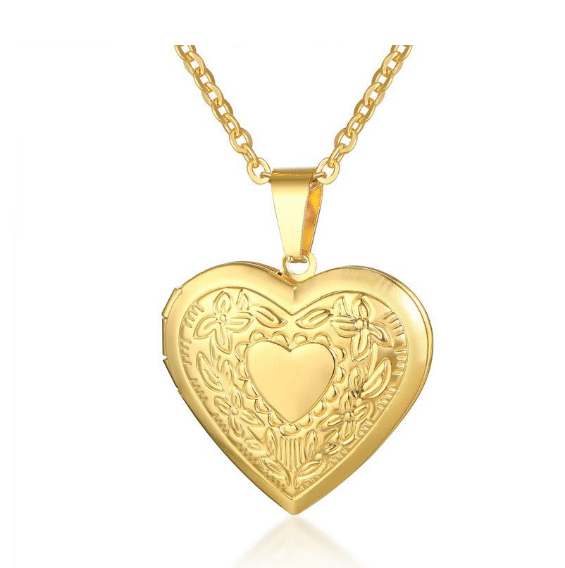 Stainless Steel Heart Shape Can Open Pendants