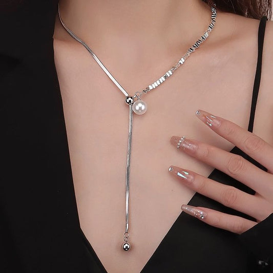 Women's Sier Pearl For Light Luxury Minority Design Clavicle Necklace