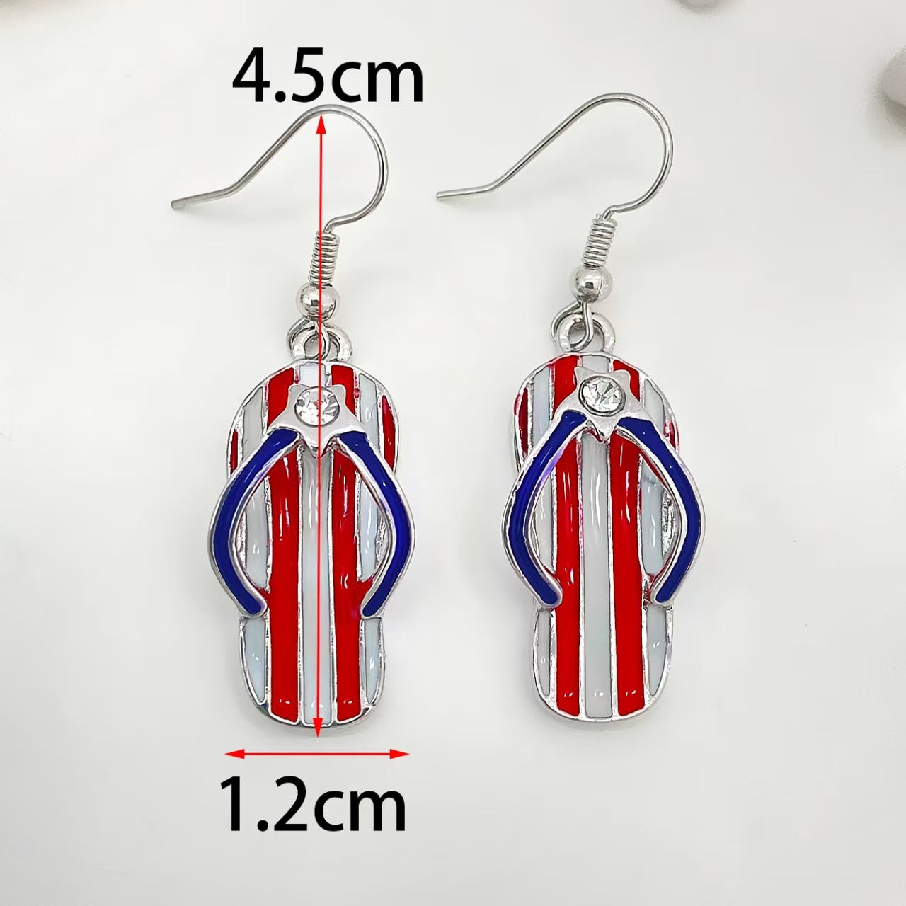 Women's Carnival Party Stars Stripes National Flag With Stud Earrings